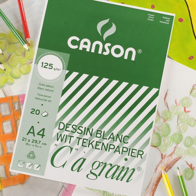 Grijpen Foto Koningin Canson C à Grain 125gr - blok tekenpapier