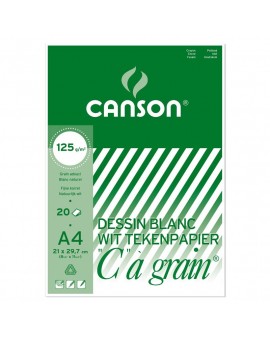 Canson C à Grain 125gr/m² - blok tekenpapier
