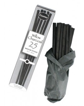 Coates houtskool 25 Medium Sticks