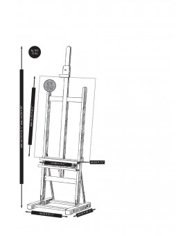 Mabef M09 - Basic Schildersezel met tablet in geolied beukenhout