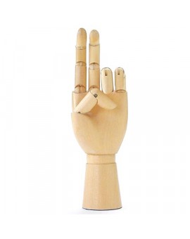 Peacock gearticuleerde hand in hout - links