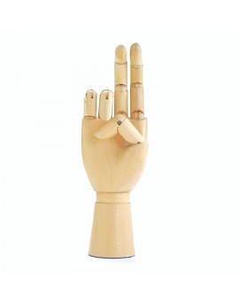 Peacock gearticuleerde hand in hout - links