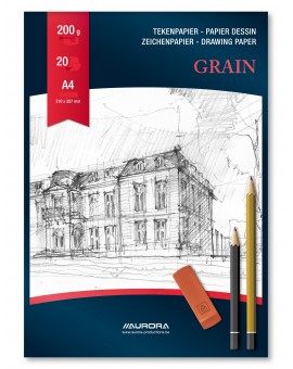 Aurora Grain 200gr - blok gekorreld tekenpapier