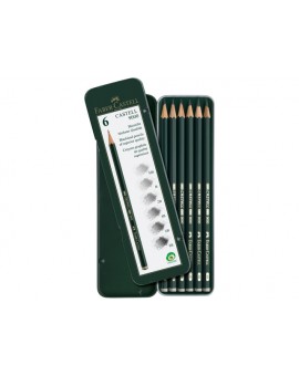 Faber-Castell - etui met 6 potloden (HB-8B)