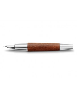 vulpen Faber-Castell e-motion Chroom/bruin perenhout M