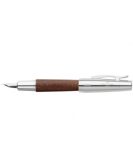 vulpen Faber-Castell e-motion Chrome/bruin perenhout M