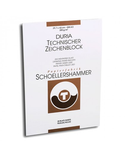 Schoellershammer Durex (Duria) Glatt - blok tekenpapier 200gr/m²