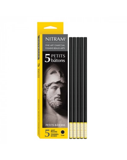 Nitram Fine Art Charcoal Bâtons - 6mm