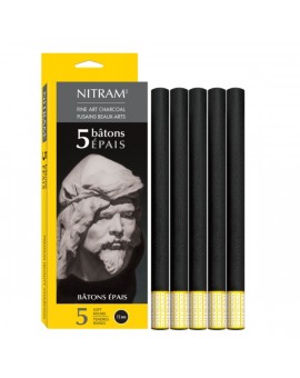 Nitram Fine Art Charcoal Bâtons - 12mm