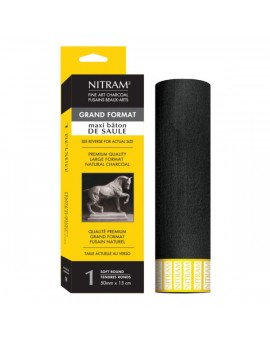 Nitram Fine Art Charcoal - wilgehoutskool - 50mm