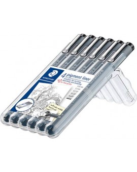 Staedtler pigment liner box 4+2 gratis