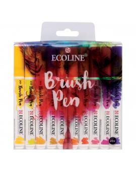 Ecoline Brush Pen set 20 waterverf markers