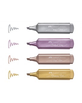 Faber-Castell Metallic tekstmarker set van 4