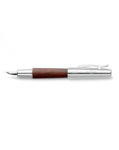 vulpen Faber-Castell e-motion Chroom/donkerbruin perenhout M