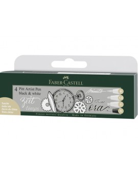 Faber-Castell Pitt Artist pen set wit en zwart