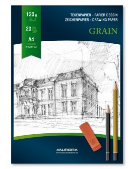 Aurora Grain 120gr - blok gekorreld tekenpapier