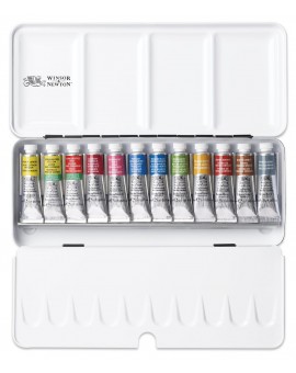 W&N 12 tubes 5ml - Professional Water Colour lightweight box