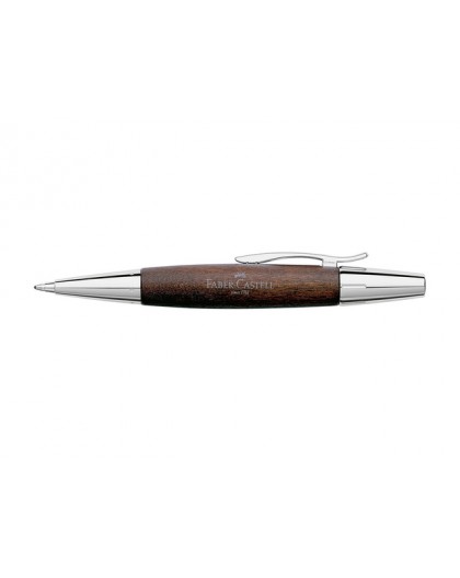 balpen Faber-Castell e-motion Chroom/donkerbruin perenhout B