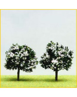 ER Decor Vruchtbomen in bloei - 7cm - wit