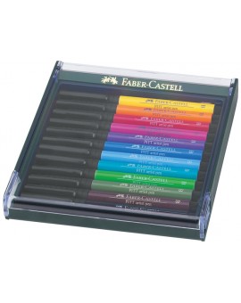 Faber-Castell Pitt Artist Brushpen - set basic heldere kleuren