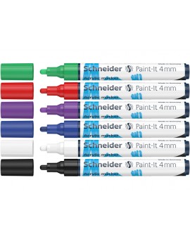 Schneider Acryl Markers Paint-it 4mm - etui met 6 markers