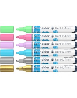 Schneider Acryl Markers Paint-it 4mm - etui met 6 markers