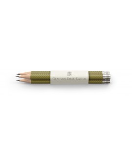 3 reservepotloden voor Perfect Pencil Olive Green