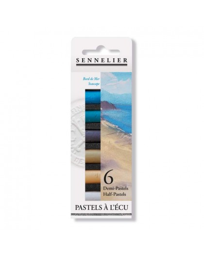 Sennelier Bord de Mer - set 6 halve Pastels à l'Ecu