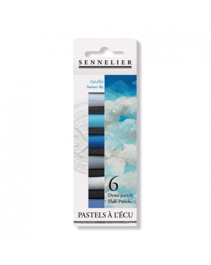 Sennelier Ciel d'Été - set 6 halve Pastels à l'Ecu