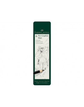 Faber-Castell - Pitt Graphite Matt etui met 6 potloden (2B-12B)
