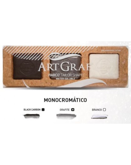 Viarco ArtGraf aquarel grafiet set 3 monochrome tinten