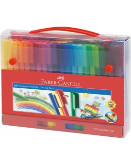 Faber-Castell Connector viltstiften - koffer 60 stuks
