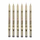 Sakura Pigma Micron set 4+2 fineliners zwart