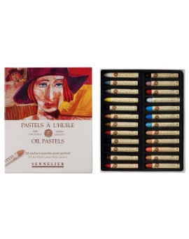 Sennelier oliepastels - set 24 kleuren portrait