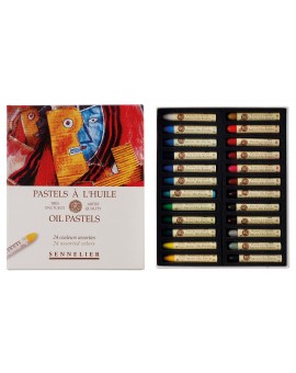 Sennelier oliepastels - set 24 kleuren assorties