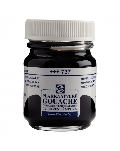 Talens plakkaatverf EFQ 50ml - Neutraal zwart (737)