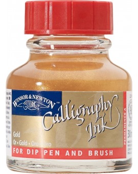 W&N Calligraphy ink 30ml - Metallic Gold