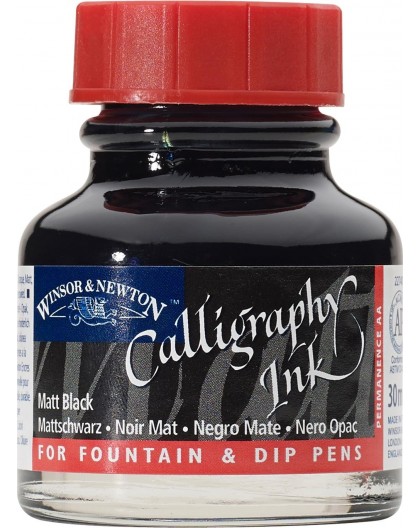 W&N Calligraphy ink 30ml - Matt Black