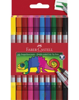 Faber-Castell - set 10 viltstiften met dubbele punt