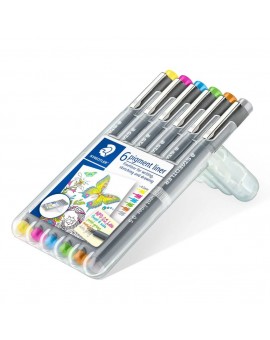Staedtler Pigment Liner 0.5mm - box met 6 kleuren