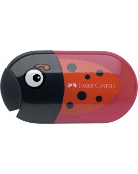 Faber-Castell dubbele slijper + gum "lieveheersbeestje"