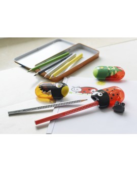 Faber-Castell dubbele slijper + gum "vis"