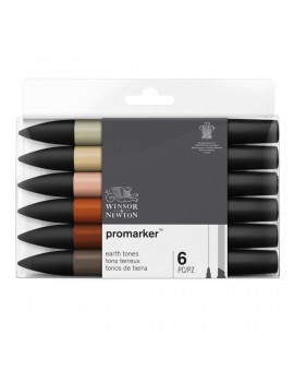 Promarker set 6 earth tones