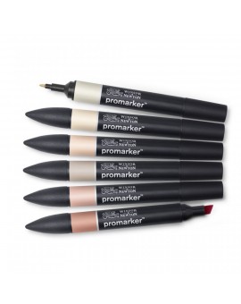 Winsor & Newton Promarker set 6 lichte huidtinten