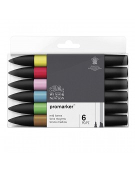 Promarker set 6 mid tones