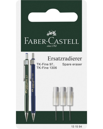 Reservegum Faber-Castell voor vulpotloden (per 3)