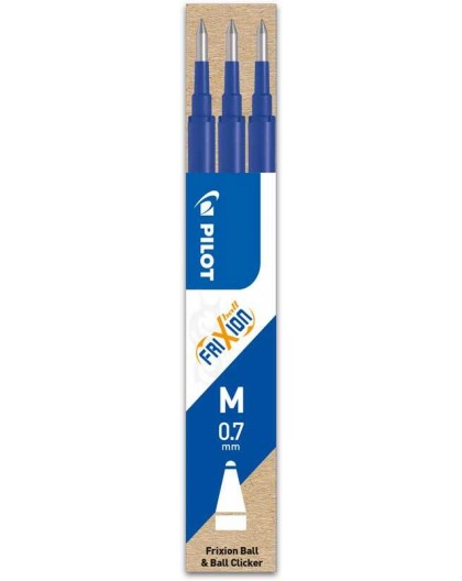 Pilot FriXion Ball 0.7mm refill per 3 (blauw)