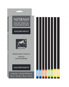 Nitram assortiment 8 houtskoolstaafjes