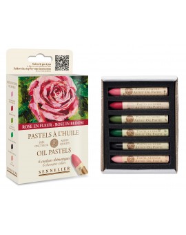 Sennelier oliepastels - set 6 kleuren roos in bloei