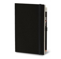 Stiff Leatherlike Notebook Black (ruled)